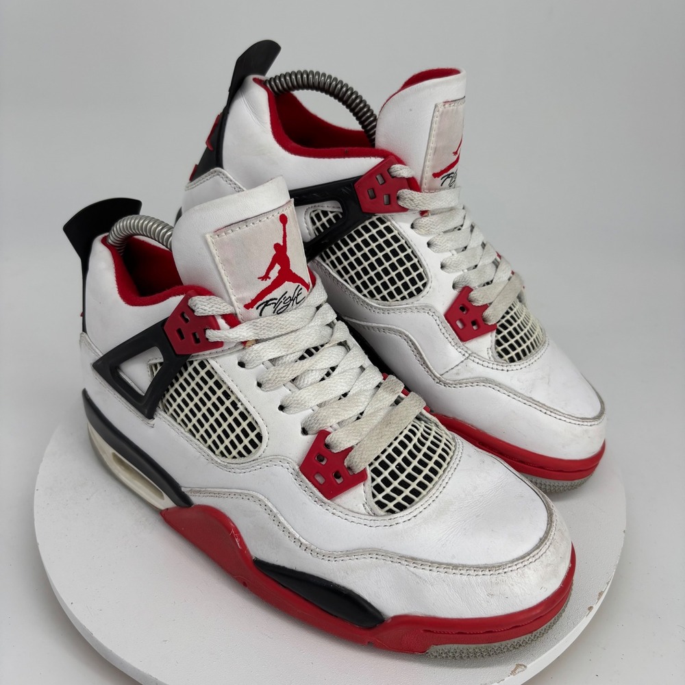 Jordan Air Jordan 4 Retro GS 5.5Y White Fire Red Black DC7770-160